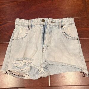 ROLLA'S Light Blue Distressed Denim Cutoff Shorts